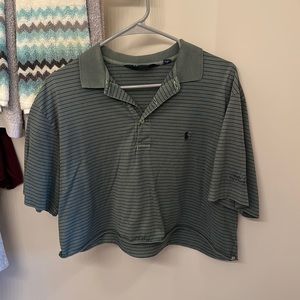 Cropped polo tee